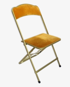 Velvet And Gold Metal Folding Chair - Metal Gold Folding Chairs, HD Png Download, Transparent PNG