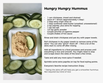 Hungry Hungry Hummus Recipe - Zucchini, HD Png Download, Transparent PNG