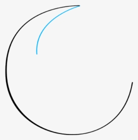 How To Draw Crescent Moon - Circle, HD Png Download, Transparent PNG