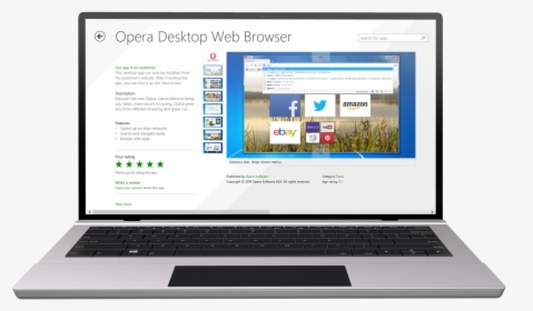 Opera Desktop On Windows Phone - Netbook, HD Png Download, Transparent PNG