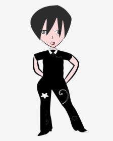 Anime Vector Clipart Banner Free Library Anime Person - Dressed In Black Clipart, HD Png Download, Transparent PNG