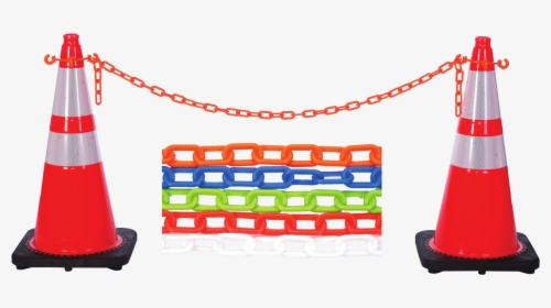 Safety Cone With Chain , Png Download - Safety Cone With Chain, Transparent Png, Transparent PNG