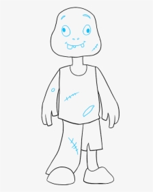 How To Draw Zombie - Line Art, HD Png Download, Transparent PNG