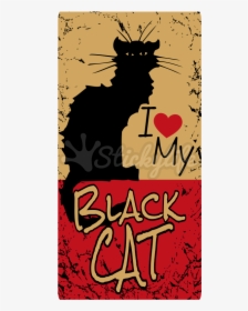 Black Cat Custom Magnet - Illustration, HD Png Download, Transparent PNG