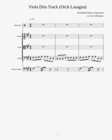 Viola Diss Track Sheet Music For Percussion, Strings, - Sheet Music, HD Png Download, Transparent PNG