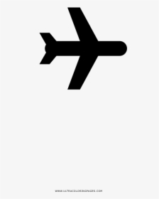 Airplane Coloring Page - Cross, HD Png Download, Transparent PNG