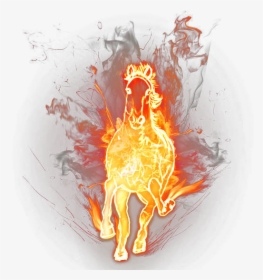 Horse On Fire Png, Transparent Png, Transparent PNG