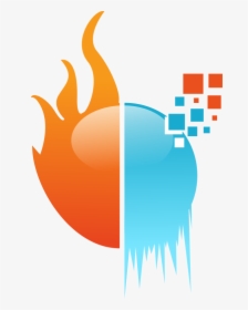 Fire Frost Tech Logo Icon - Graphic Design, HD Png Download, Transparent PNG