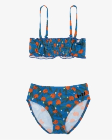 Bobo Choses Orange Print Girls Bikini Swimsuit - Swimsuit, HD Png Download, Transparent PNG