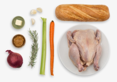 Roasted Cornish Game Hen With Rosemary Baguette Stuffing - Red Onion, HD Png Download, Transparent PNG