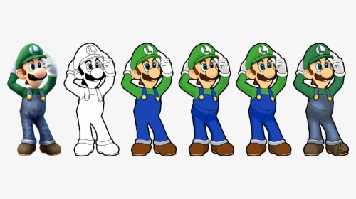 Drawn Mario Lugi - Smash Bros Mario Luigi, HD Png Download, Transparent PNG