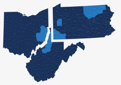 Oh, Pa, Wv County Breakdown - West Virginia Vector, HD Png Download, Transparent PNG