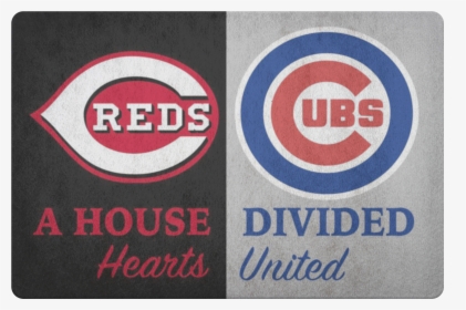 House Divided Man Cave Decor Cubs Cincinnati Reds Hearts - Label, HD Png Download, Transparent PNG
