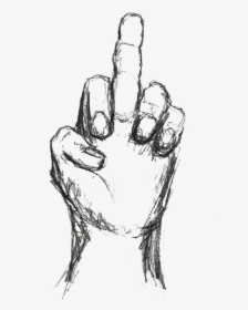 Middle Finger Png - Sketch, Transparent Png, Transparent PNG