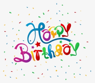 Confetti Happy Birthday Png Transparent Image - Happy Birthday With Confetti, Png Download, Transparent PNG