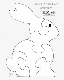 Free Puzzle Card Templates Bear, Turtle, Whale & Bunny - Domestic Rabbit, HD Png Download, Transparent PNG
