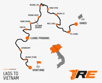 Vietnam Motorbike Tour - Map, HD Png Download, Transparent PNG