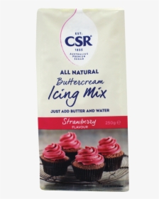 Csr Sugar Australia Icing Mix Strawberry Flat Bottom - Cupcake, HD Png Download, Transparent PNG