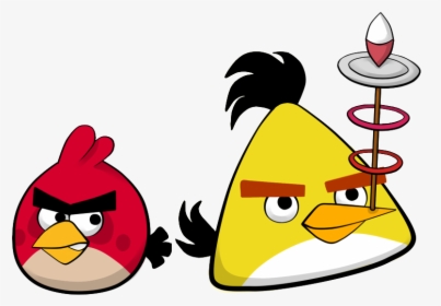 Angry Birds Art Red Yellow - Chuck Angry Birds Red, HD Png Download, Transparent PNG