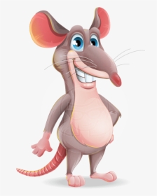 Cartoon Funny Mouse Vector Character - Funny Cartoon Characters, HD Png Download, Transparent PNG