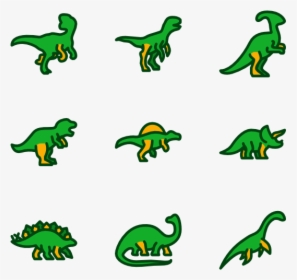 Dinosaur Icon In Black And White, HD Png Download, Transparent PNG
