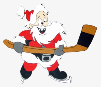 Santa With Hockey Stick, HD Png Download, Transparent PNG