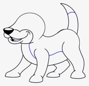 How To Draw Cartoon Dog - Cartoon Dog Sketch, HD Png Download, Transparent PNG