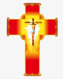 Christian Red Jesus Material Transprent Png Free - Cross Jesus Images Png, Transparent Png, Transparent PNG
