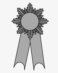 Vector Illustration Of Medal With A Grayscale Ribbon - Ribbons For Awards For Girl Scouts, HD Png Download, Transparent PNG