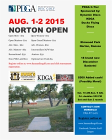 Norton Open, Pdga C Tier, Aug - Professional Disc Golf Association, HD Png Download, Transparent PNG