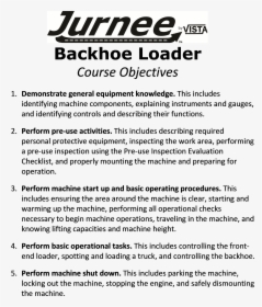 Backhoe Loader Training Tractor Loader Backhoe Safety - Training Checklist Printing Materials, HD Png Download, Transparent PNG