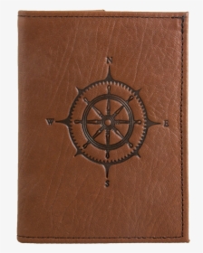 Leather Traveler Wallet - Compass Embossed In Leather, HD Png Download, Transparent PNG