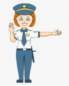 The Great Big Car And Truck Book - Woman Police Officer Cartoon, HD Png Download, Transparent PNG
