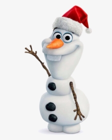 Olaf Snowman Clipart For Free And Use Images In Transparent - Olaf With Santa Hat, HD Png Download, Transparent PNG