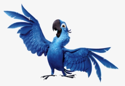 Blu Open Wings - Rio Blue Bird Cartoon, HD Png Download, Transparent PNG