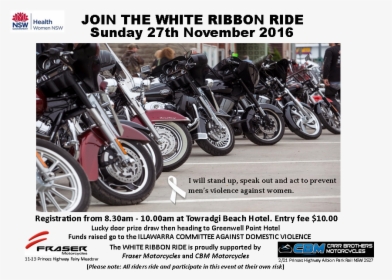 White Ribbon Ride - Department Of Industry, Skills And Regional Development, HD Png Download, Transparent PNG