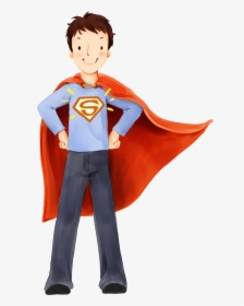 19 Vector Costume Superhero Boy Huge Freebie Download - Cartoon Father And Daughter, HD Png Download, Transparent PNG