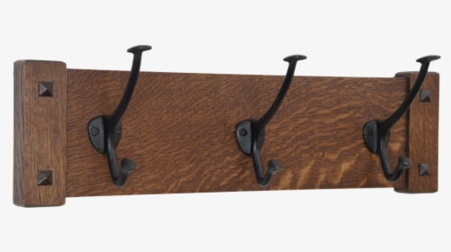 Mission Craftsman Wall Coat Rack With Cast Iron Hooks - Drawer, HD Png Download, Transparent PNG