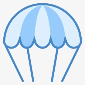 A Parachute Icon Has A Shape That Is The Top Half Of - Blue Parachute Clipart, HD Png Download, Transparent PNG