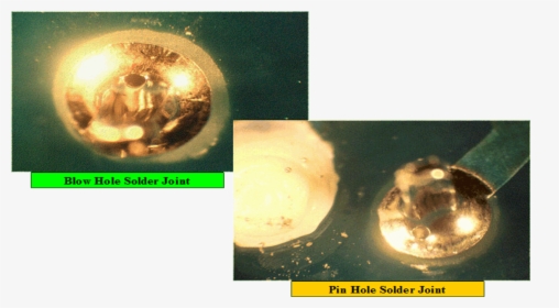 Pin Hole Blow Hole Wave Soldering - Pinhole In Solder Joint, HD Png Download, Transparent PNG