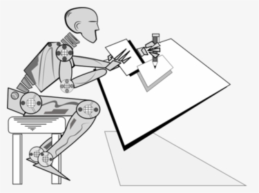 Humanoid Robot Drawing Png, Transparent Png, Transparent PNG