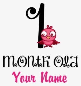 1 Month Old Baby Bird - 1 Month Old Baby Greetings, HD Png Download, Transparent PNG