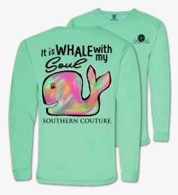Sc Comfort Whale With My Soul On Ls-island Reef - Long-sleeved T-shirt, HD Png Download, Transparent PNG