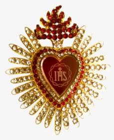 Large Antique Nineteenth Century Sacred Heart Candle - Sacred Heart, HD Png Download, Transparent PNG