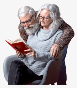 Old Couple Reading - Senior Citizen, HD Png Download, Transparent PNG