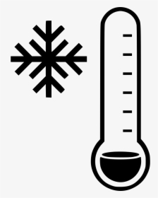 Thermometer Cold Low Temperature - Cold Weather Clipart Black And White, HD Png Download, Transparent PNG