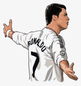 Cr7 Png Cartoon Clipart Image - Cristiano Ronaldo Cartoon Drawing, Transparent Png, Transparent PNG