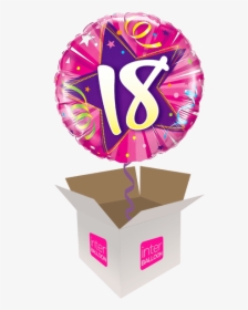 18 Purple Shining Star - Pink 18 Birthday Balloons, HD Png Download, Transparent PNG