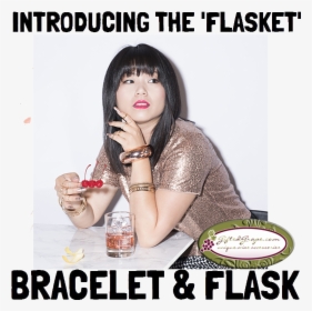 Bracelet Flask Wine Flask Available At Giftedgrape - Girl, HD Png Download, Transparent PNG