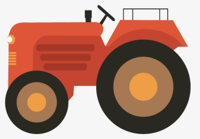 Farm Agriculture Clip Red Tractor Vector Png - Tractor Illustration Png, Transparent Png, Transparent PNG